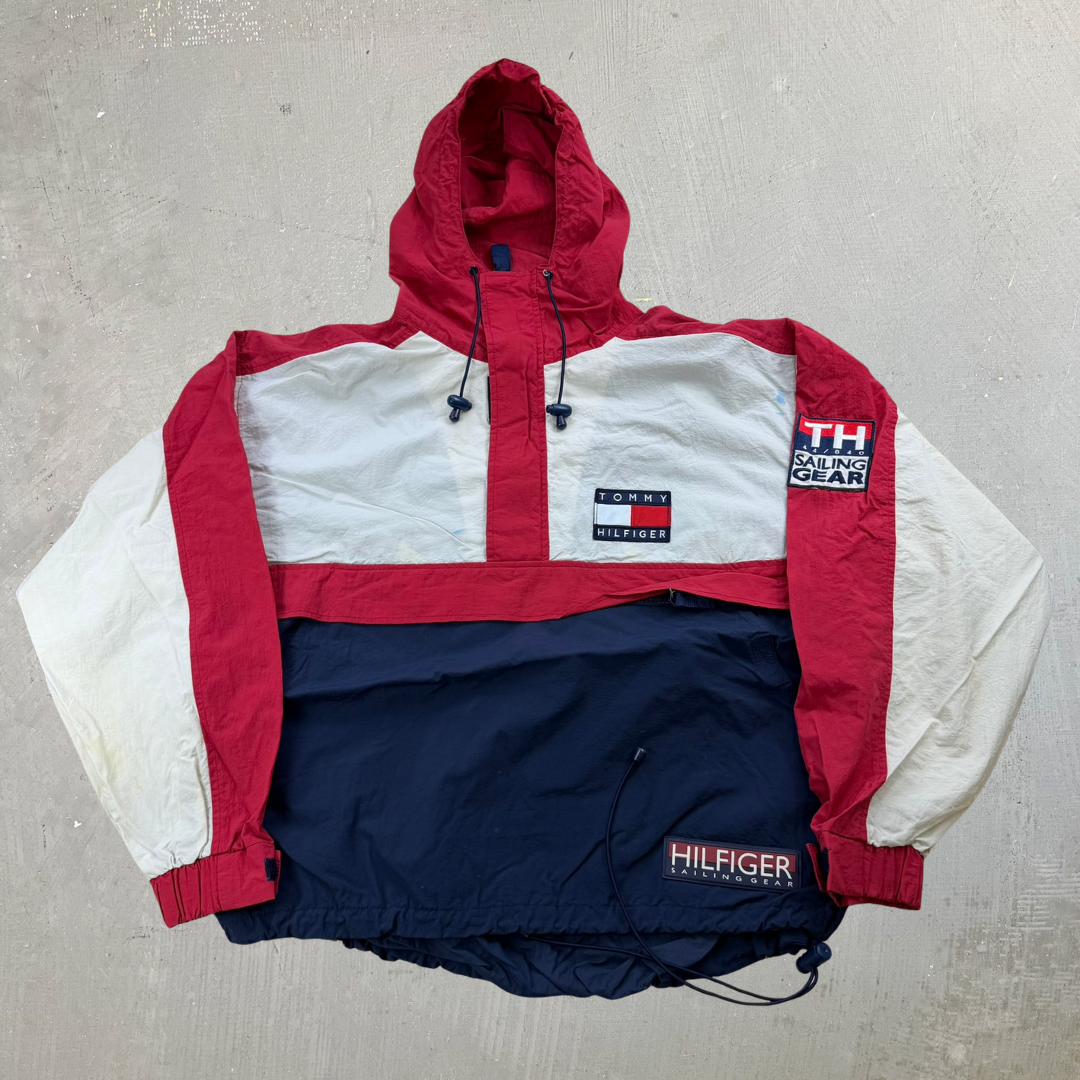 hilfiger sailing gear J- Vintage Tommy Hilfiger Sailing Gear Lightweight Anorak Jacket