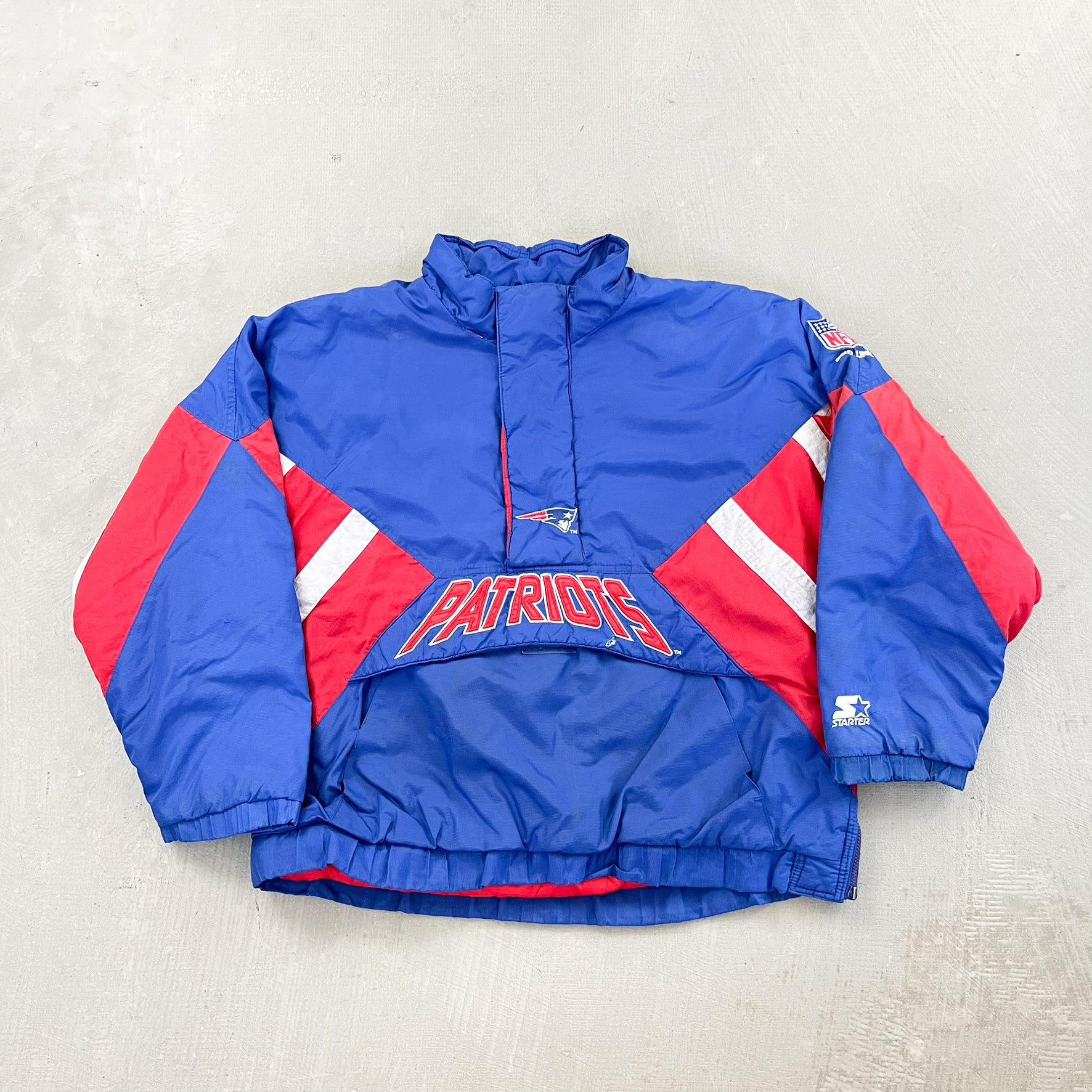 F- Vintage New England Patriots NFL Starter Anorak Winter Jacket