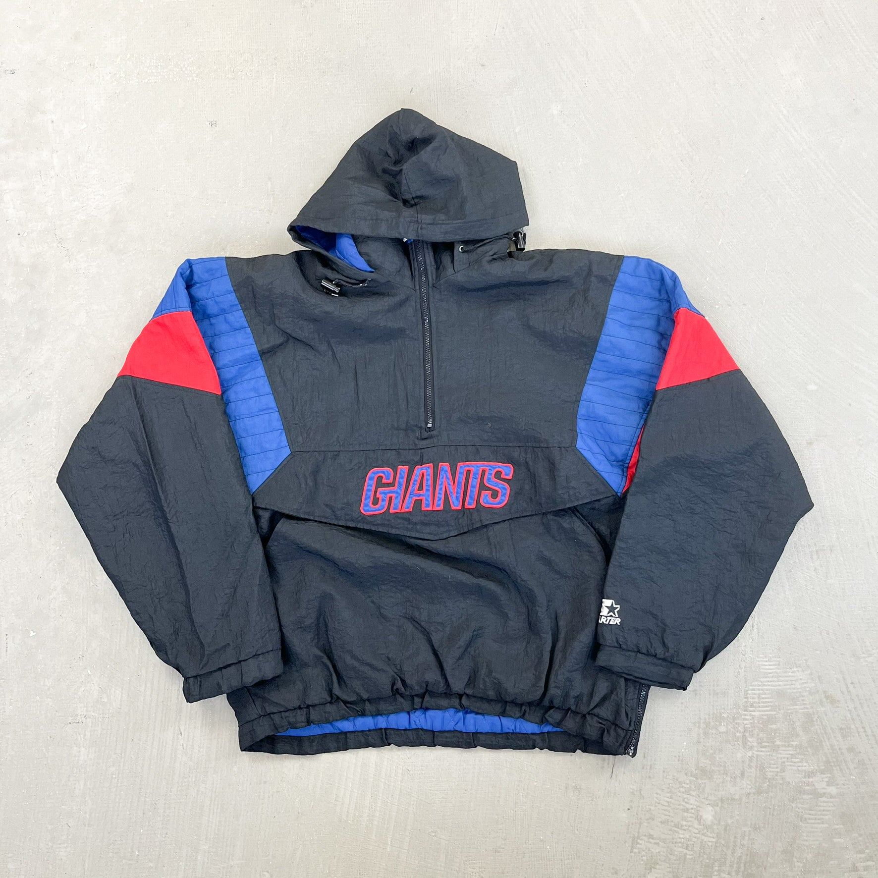 F- Vintage New York Giants NFL Starter Anorak Hooded Winter