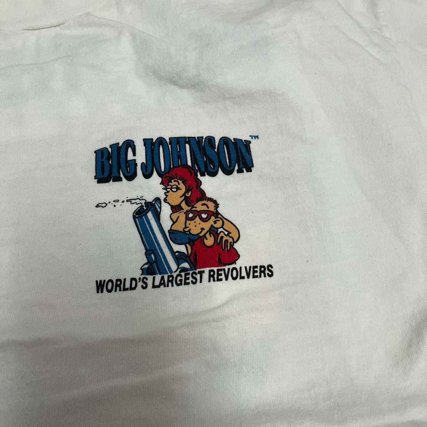 D- Vintage 1992 Big Johnson's Revolver Graphic Single Stitch Tee