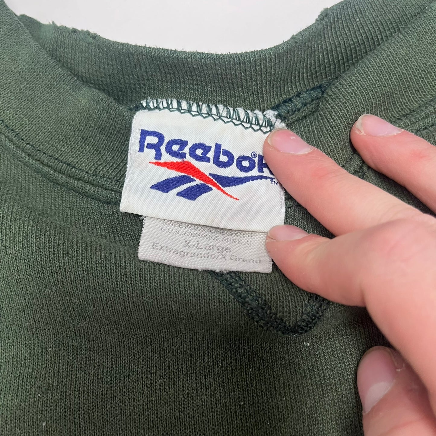 D- Vintage 90s Reebok Logo Graphic Crewneck