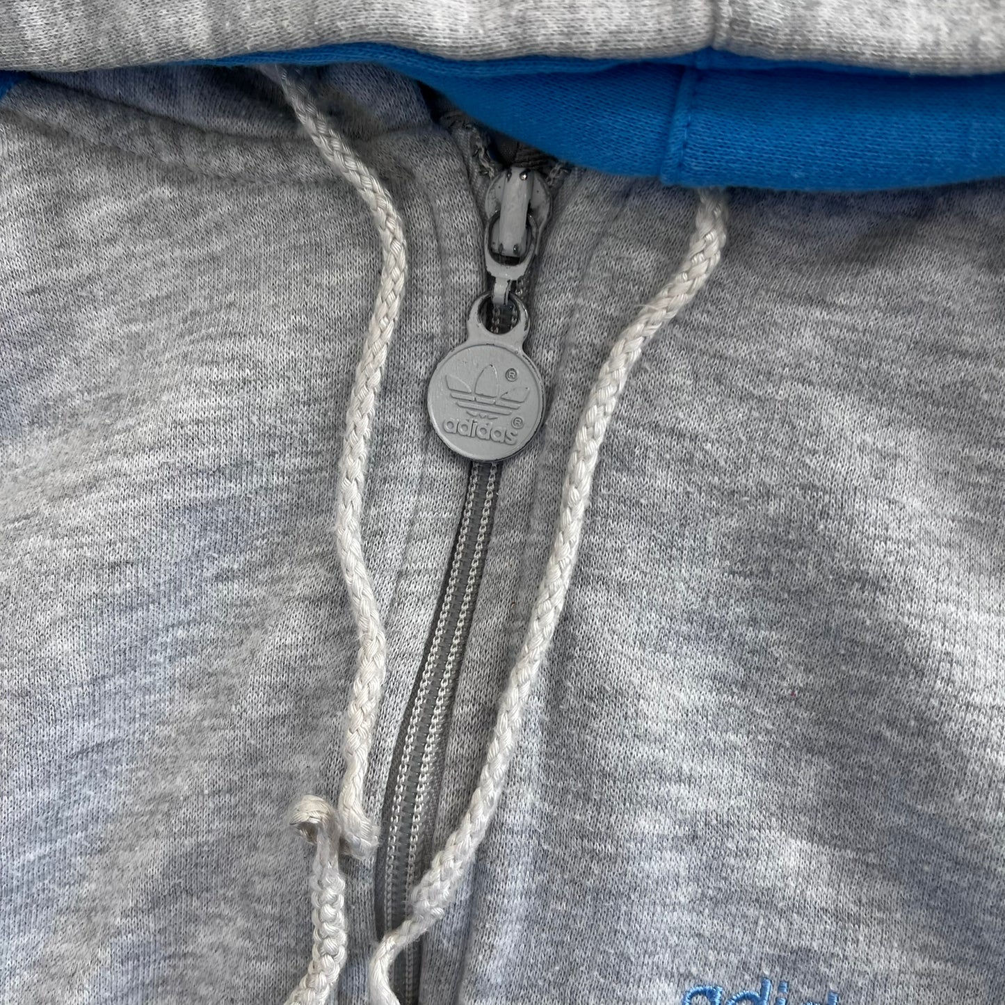 D- Vintage 80s Adidas Color Block Zip Up Hoodie