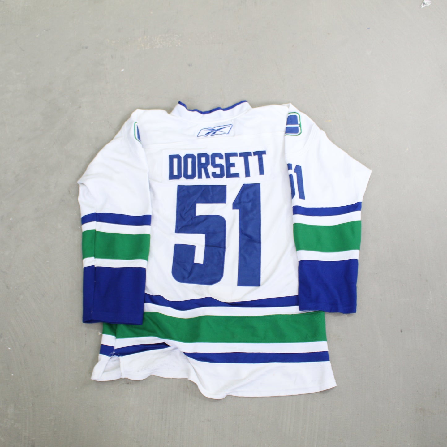 D- Vancouver Canucks Derek Dorsett 15 NHL Reebok Hockey Jersey