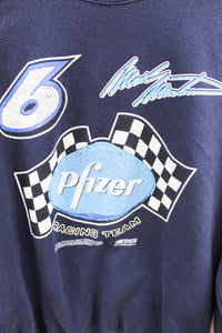 X - Vintage Pfizer Racing Team #6 Mark Martin Chase Authentic Crewneck