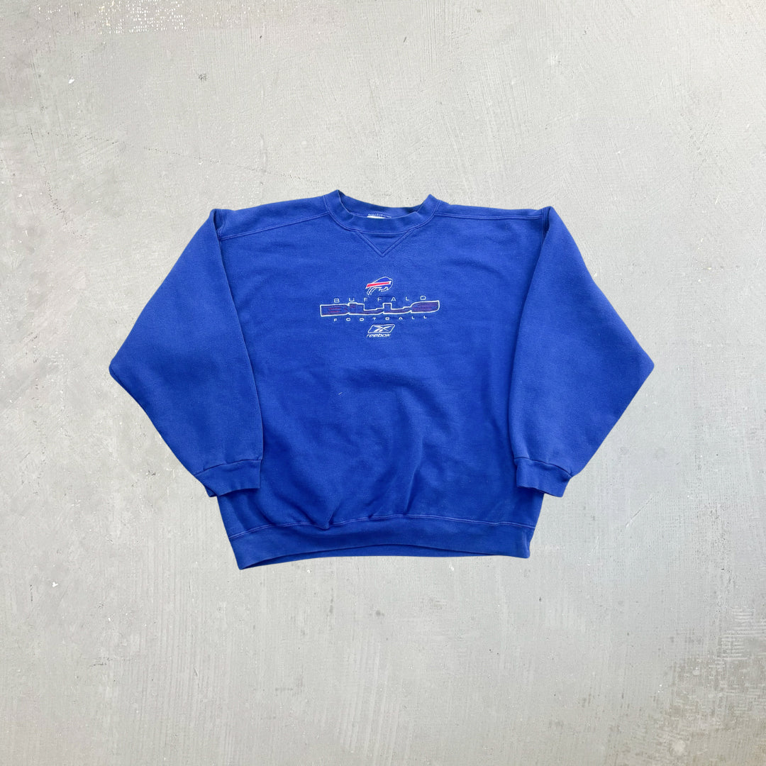 F- Vintage Buffalo Bills NFL Reebok Embroidered Logo Crewneck