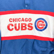 F- Vintage Chicago Cubs MLB Nutmeg Mills Logo Henley Crewneck