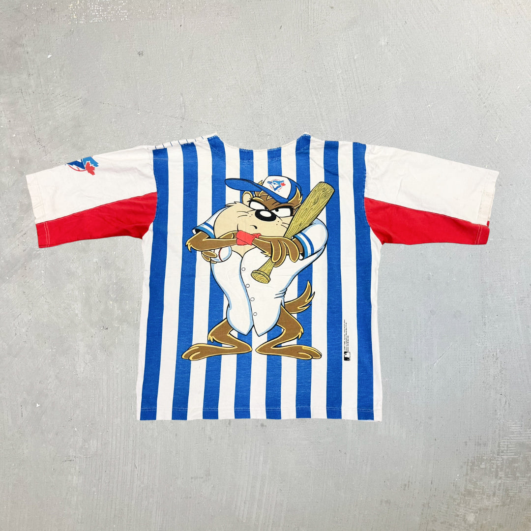 F- Vintage '93 Toronto Blue Jays Looney Tunes Tasmanian Devil Jersey