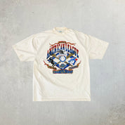 F- Vintage '93 Blue Jays Vs White Sock AL Championship MLB Waves Single Stitch Tee