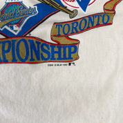 F- Vintage '93 Blue Jays Vs White Sock AL Championship MLB Waves Single Stitch Tee