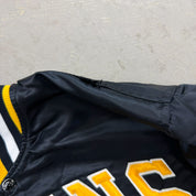 F- Vintage Boston Bruins NHL Starter Satin Bomber Jacket