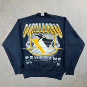 J- Vintage '93 Pittsburgh Penguins NHL Graphic Crewneck - L