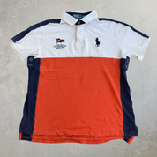 J- Vintage Polo RL 67th Patrol Unit Embroidered Logo Polo Shirt - XL