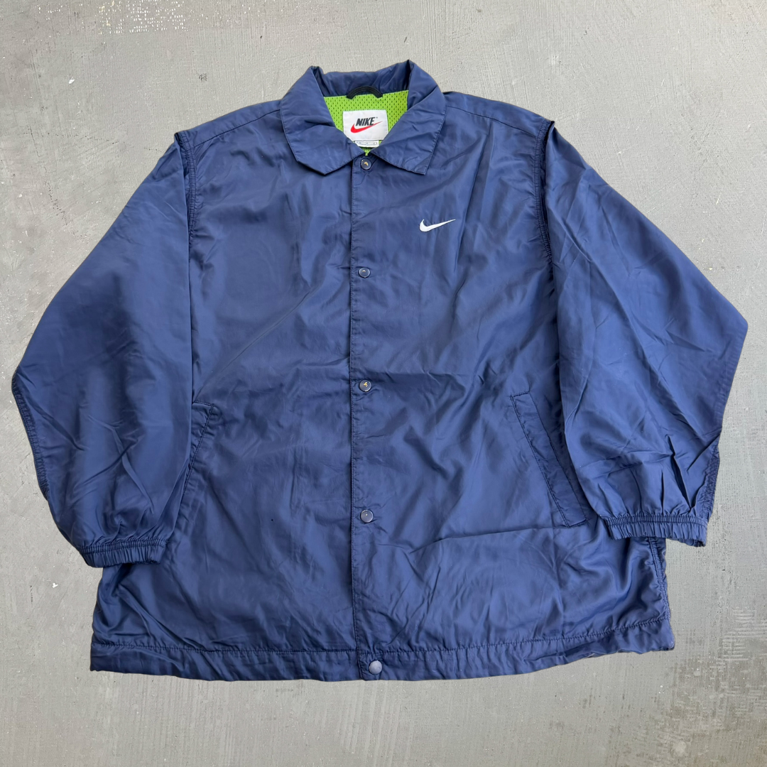 J- Vintage 90s Nike Embroidered Swoosh Coach Jacket - M (fits L)