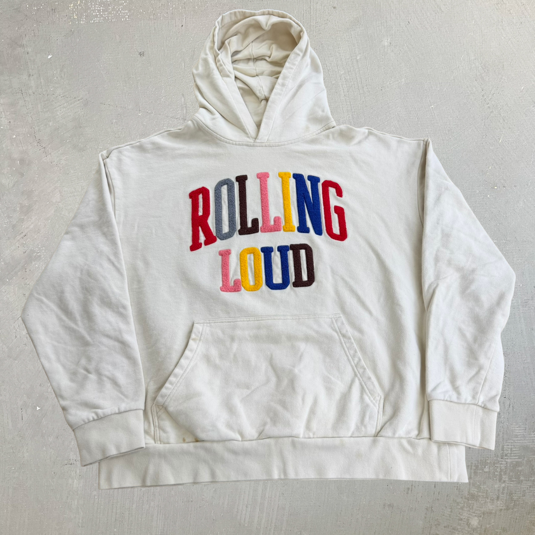 J- Rolling Loud Chenille Embroidered Text Hoodie - XL