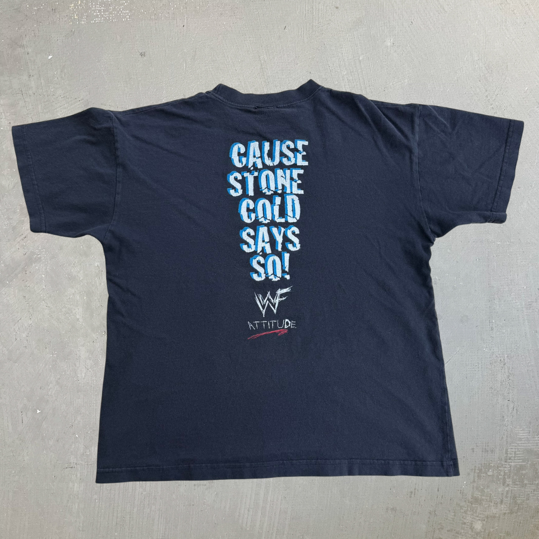 J- Vintage WWE Stone Cold Steve Austin Bottom Line Graphic Tee - L