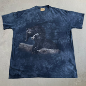 J- Vintage The Mountain Bears In Forest Graphic Tie Dye Tee - XL