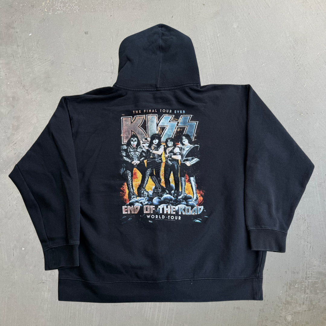 J- '19 Kiss End Of The Road Tour Graphic Zip Up Hoodie - XL