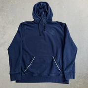 J- Vintage Tommy Hilfiger Embroidered Crest Quarter Zip Hoodie - XL