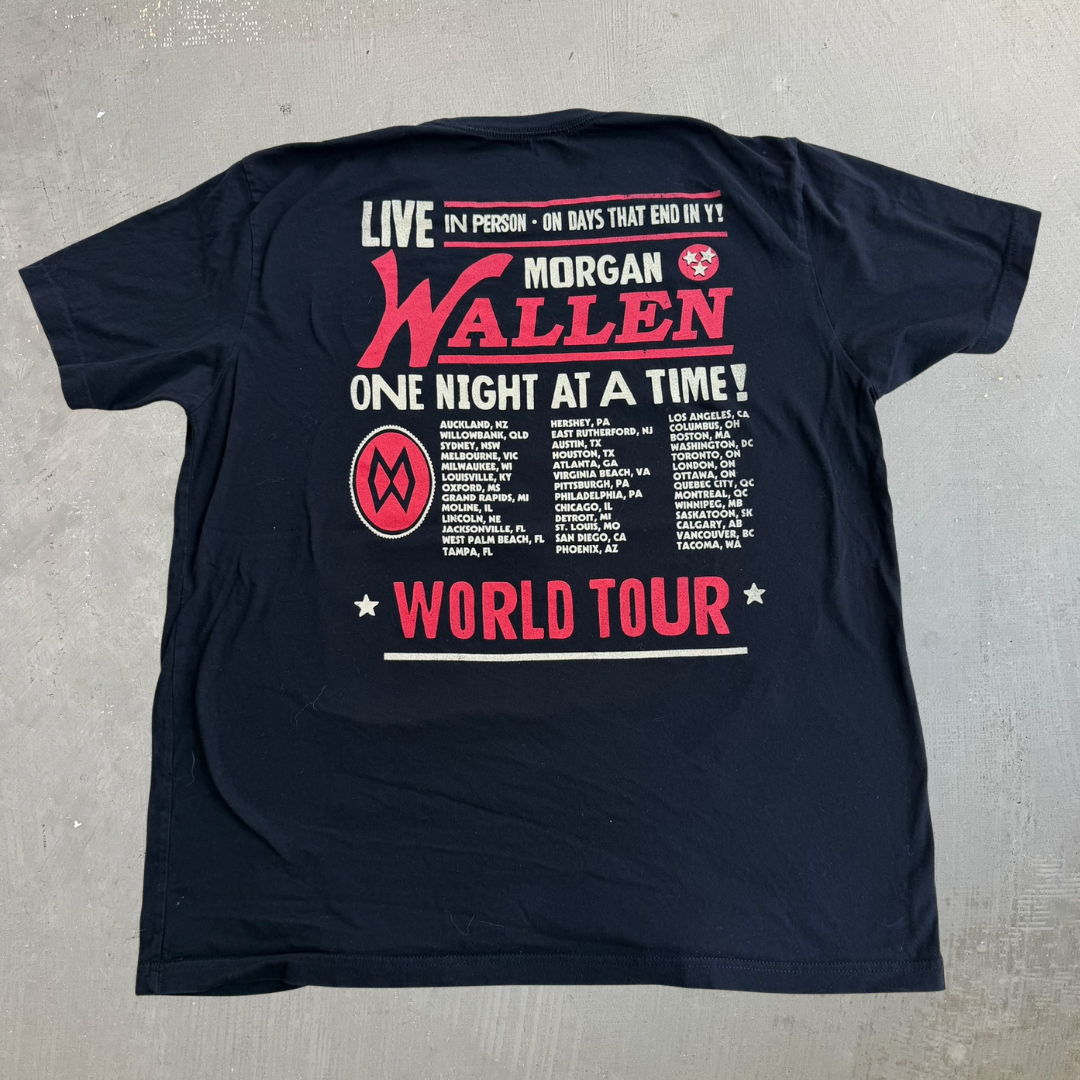 J- '23 Morgan Wallen One Night At A Time Tour Picture Graphic Tee - 2XL