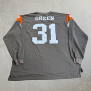 J- Vintage Cleveland Browns William Green NFL Reebok Jersey Style Long Sleeve Tee - 2Xl