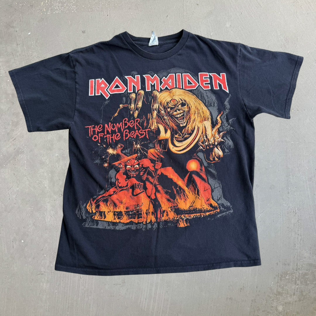 J- Iron Maiden Number Of The Beast Graphic Tee - L