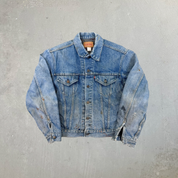 F- Vintage 80s Levi's Blanket Lined Made In USA Denim Jacket
