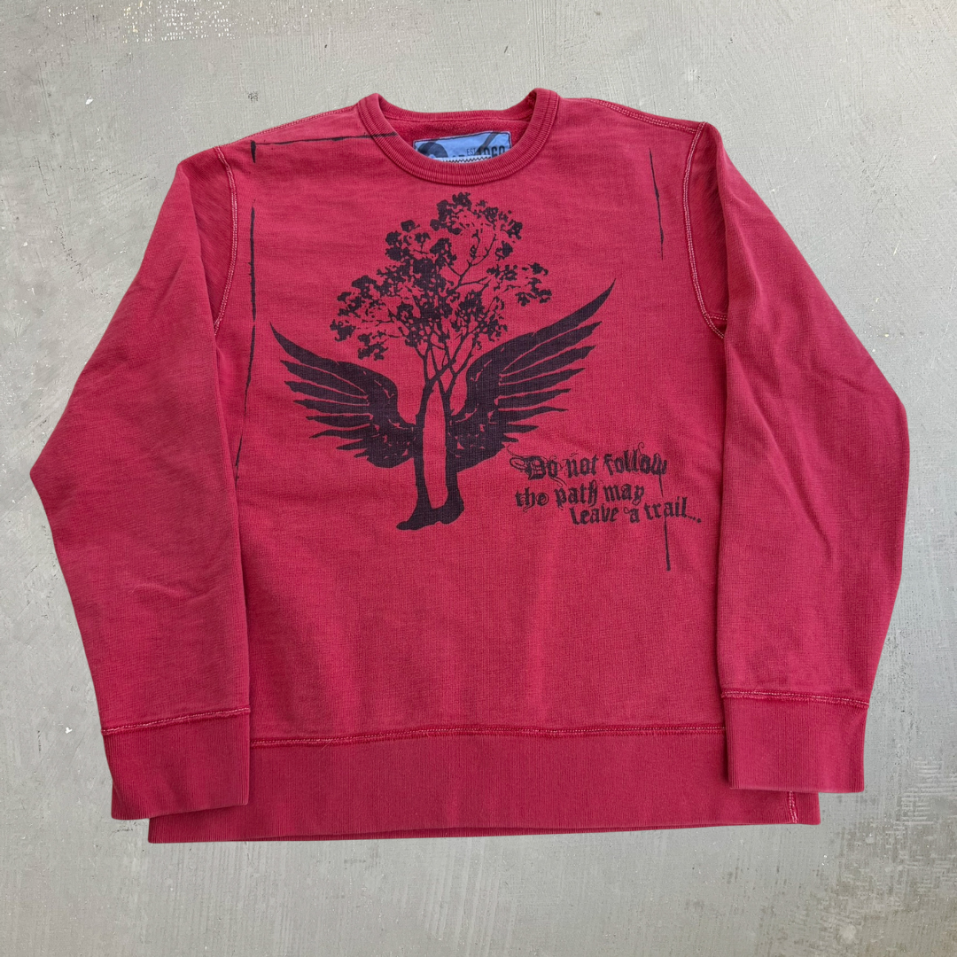 J- Vintage Y2K Gap Don't Follow The Path Graphic Crewneck - M