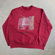 J- Vintage 90s Baseball Hall Of Fame Cooperstown New York Graphic Crewneck - L