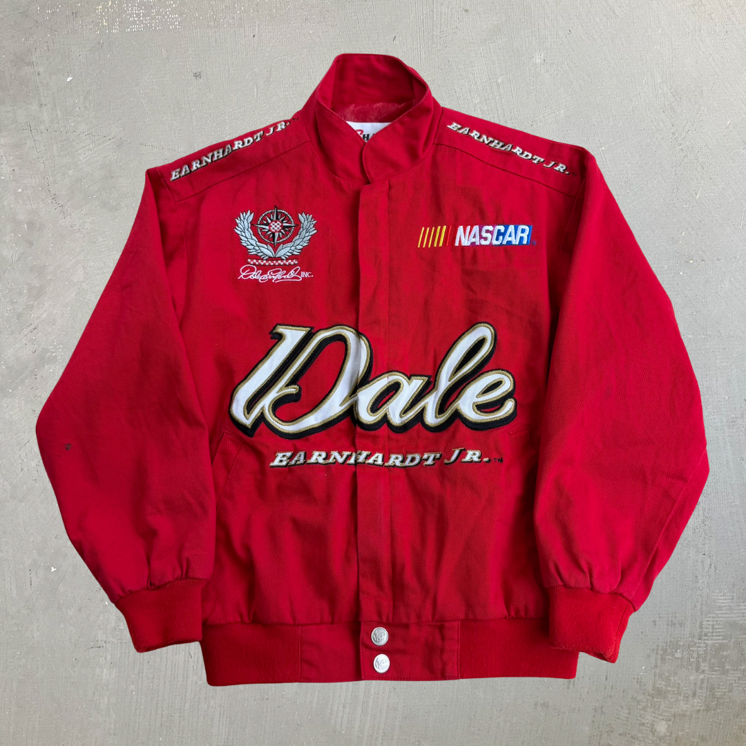 J- Vintage Nascar Dale Jr. Bud King Of Beers Chase Authentics Racing Jacket - Youth M