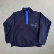 Vintage 90s Patagonia Synchilla Made In USA Navy Polar Fleece - L