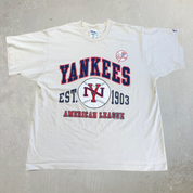 J- Vintage '97 New York Yankees MLB American League Pro Player Made In USA Single Stitch Tee - XL