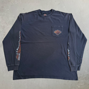 J- Vintage '10 Harley Davidson Mansfield Pa. Graphic Long Sleeve Tee - XL