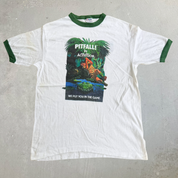 J- Vintage 80s Pitfall! By Activision Graphic Made In USA 50/50 Ringer Tee - L