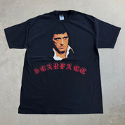 J- Vintage Scarface Picture & Text Graphic Tee - L