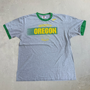 J- Vintage 00s Nike Team University Of Oregon Track & Field Graphic Ringer Tee - M
