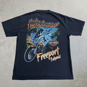 J- Vintage Harley Davidson Freeport Bahamas Graphic Tee - L