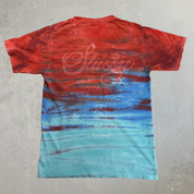 J- Vintage Stussy Cities Text Graphic Tie Dye Tee - S