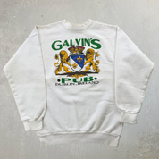 J- Vintage '90 Galvin's Pub Dublin Ireland Graphic Crewneck - M