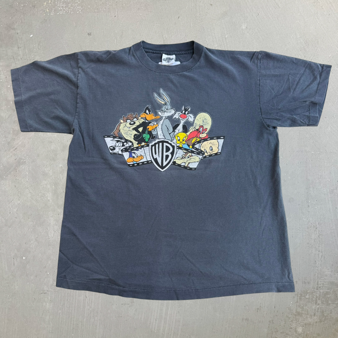J- Vintage '91 Looney Tunes Warner Brothers Graphic Made In USA Single Stitch Tee - XL