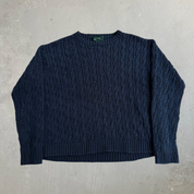 J- Vintage Women's Ralph Lauren LRL Embroidered Logo Knit Sweater - L
