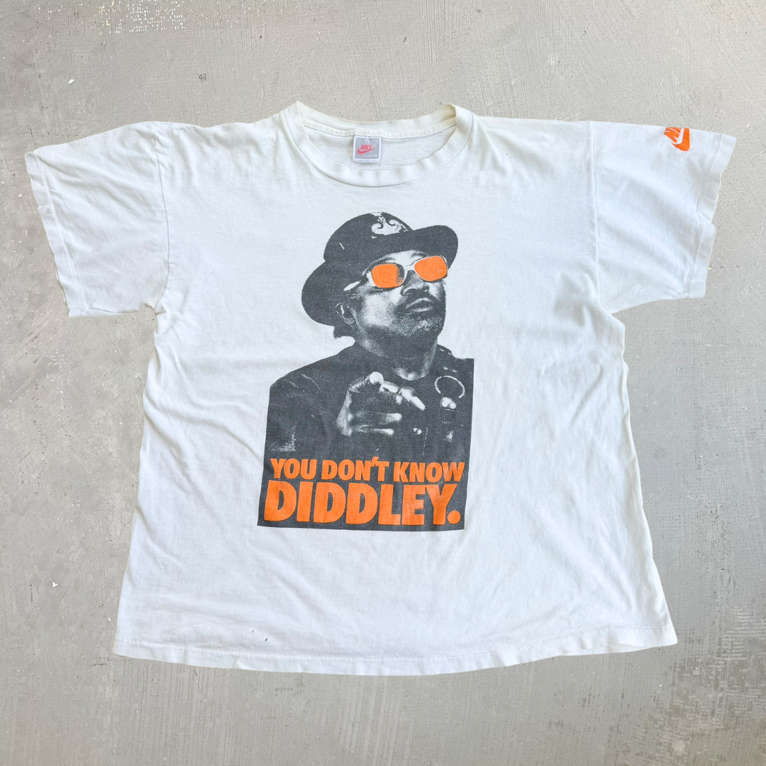 J- Vintage 90s Nike Bo Diddley You Don't Know Diddley Graphic Made In USA Single Stitch Tee - L
