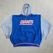 J- Vintage New York Giants NFL Starter Embroidered Text Hoodie - L