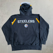 J- Vintage Pittsburgh Steelers NFL Reebok Embroidered Logo Graphic Hoodie - S