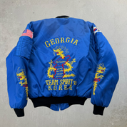 J- Vintage '79 Team Spirit Korea Zip Up Bomber Jacket - L