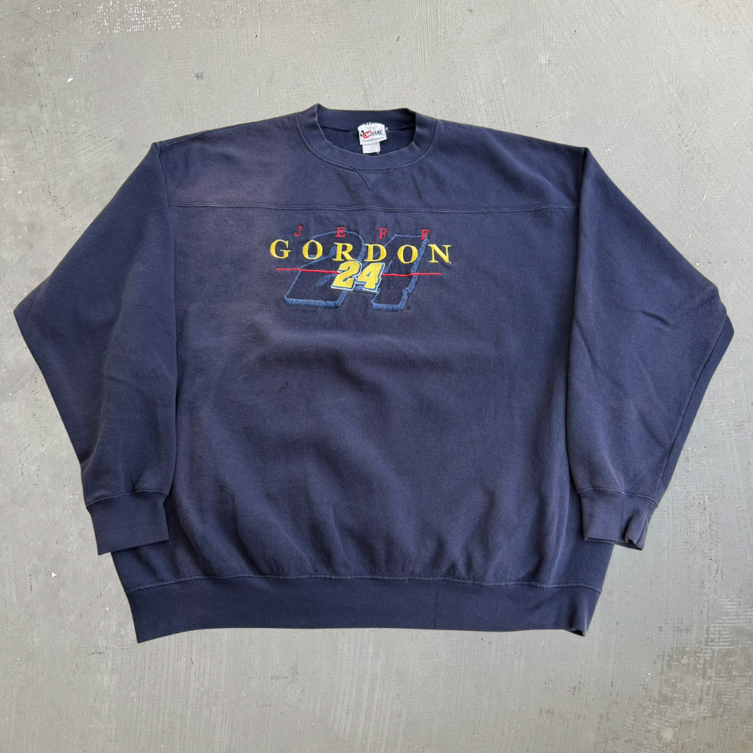 J- Vintage Nascar Jeff Gordon 24 Embroidered Graphic Crewneck - 2XL