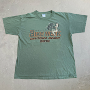 J- Vintage '10 Daytona Beach Bike Week 69th Anniversary Graphic Tee - L
