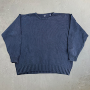 Vintage Gap Muted Navy Cotton Knit Sweater - XL
