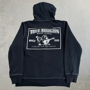 Vintage True Religion Buddha & Logo Graphic Zip Up Hoodie- L