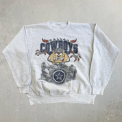 J- Vintage '92 Dallas Cowboys NFL Tazmanian Devil Looney Tunes Made In USA Crewneck - L