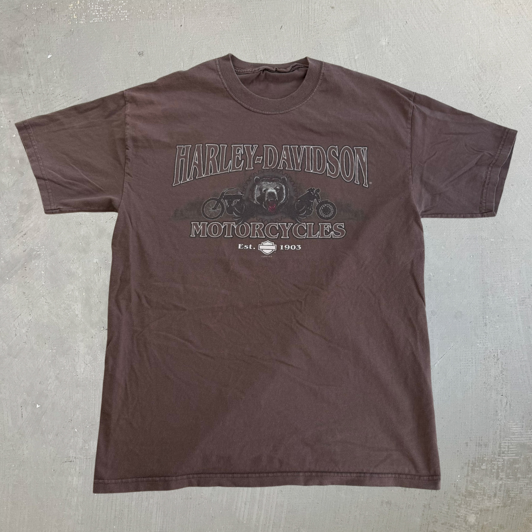 J- Vintage '07 Harley Davidson Bozeman Montana Graphic Tee - L